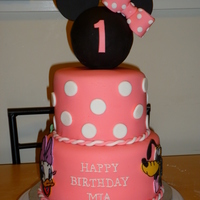 This Was For A Client Who Had Requested A Minnie Mouse Theme Cake With Her Little Friends The Client Also Requested A Marbled Cake Covered... This was for a client who had requested a Minnie mouse theme cake with her little friends. The client also requested a marbled cake covered...