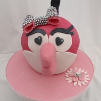 Hot Pink Angry Bird All edible