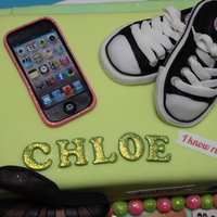 Birthday Cake For A 13 Year Old I baked and decorated this cake for my daughter recently. It's made of mango sponge covered in ganache and fondant. Shoes, bag and...