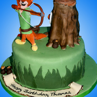 Robin Hood Cake oo de lally oo de lally golly what a daaaay! :D chocolate cake with chocolate buttercream, tree is RKT's and everything else is...