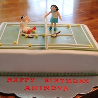 Tennis Birthday Cake 