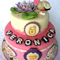 Stork Christening/baby Shower Cake