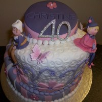 40Th Topsy Turvy Cake 