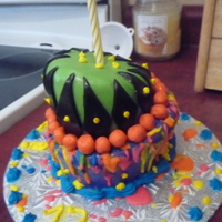 Mini Topsy Turvy Cake This cake i made for a vey good friend of mine she turned 13. The inside was vanilla cake and vanilla icing and the fondant was wilton'...