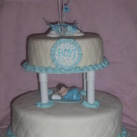 It's A Boy! This cake was made for a friend's baby shower. It was the first pair of little converse shoes I made. They weren't that great but...