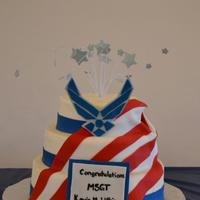 Three Tier Af Retirement Cake Yellow cake with vanilla buttercream with fondant and gumpaste d&eacute;cor. This cake was one of the hardest I've done. It turned...