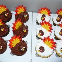 Turkey Cupcakes - Chocolate And Vanilla 