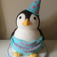 Penguin Birthday Cake 
