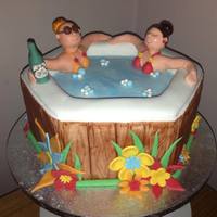 Hawiian Themed Hot Tub *loved maing this cake