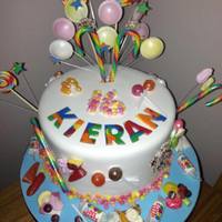 Sweety Themed Cake With Rainbow Inside *