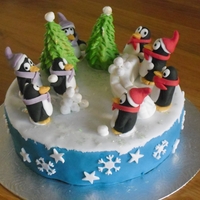 Penguin Snowball Fight Christmas Penguin Snowball Fight