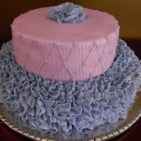 Just For Fun My first decorated cake (well, not counting when I was 10). This was just a learning cake: baking, stacking, filling, crumb coat, smoothing...