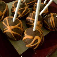 Fsll Cake Pops Chocolate covered and drizzled with tinted