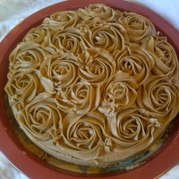 Rose Cake This is a Rose cake made with a chocolate frosting in which I found the recipe on here. The frosting is the best chocolate frosting I'...