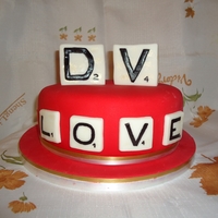 Scrabble Valentine's Day Cake This cake was inspired by Scrabble wedding cake from Pink Cake Box It's an early Valentine's day cake for my husband and I (hence...