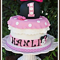 Minnie Mouse Carrot cake covered with fondant.