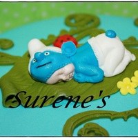 Baby Smurf Cake Topper 