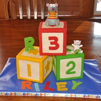 Toopy And Binoo Toopy and Binoo building block cake made for my nephew's 3rd birthday :)