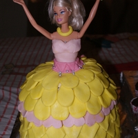 Our First Doll Cake My daughter's birthday cake made of fondant icing.