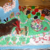 Candy Land Cake i made this candyland cake for a christmas bake off an i won 2nd place