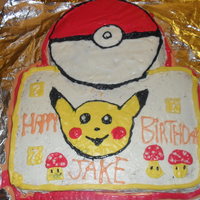 Pokemon Birthday Cake I have made alot better cakes but this is a cute cake i make for my little cousin