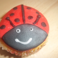 Ladybug Ladybird cupcake as my daughter requested