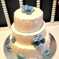 Rustic/vintage Wedding Cake 3-Tier White Cake w/ Berry Filling & Swiss Meringue Buttercream