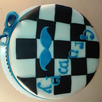 Mustache And Bow Tie Cake With Checker Pattern Made For My Father In Law Mustache and bow tie cake with checker pattern. Made for my father in law