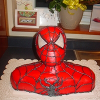 Spiderman! Head is RKT, body is cake. Covered with MMF, detailed with RI.