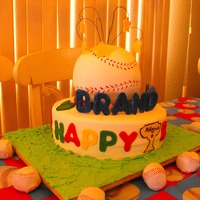 Baseball Birthday Cake Baseball cake I made for my son.