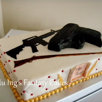 Someone Ordered A Cake For 2Nd Amendment Meeting So I Made Silhouettes From My Shotgun And Ar 15 And The Handgun Is My Ruger Lc9 Someone ordered a cake for 2nd Amendment meeting. So, I made silhouettes from my shotgun and AR-15 and the handgun is my Ruger LC9