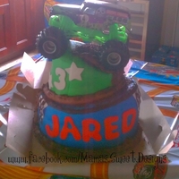 Monster Truck Cake Monster truck cake with chocolate buttercream and oreo "dirt"