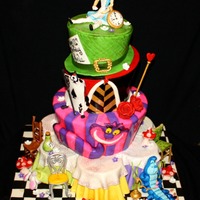 Alice In Wonderland All Fondant And Hand Painted Alice in Wonderland, all fondant and hand painted