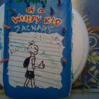 Diary Of A Wimpy Kid Birthday DoaWK Bday cake, first time playing with edible markers