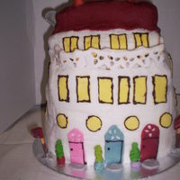 Houses Cake To Celebrate The New Premises Of A Branch Of Letting Agents Its All Cake And The Balcony Was Made Using Biscuit Sticks Then Fi... Houses cake to celebrate the new premises of a branch of letting agents. Its all cake, and the balcony was made using biscuit sticks then...