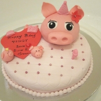 Piggy Head Cake Thanks for the inspiration from cake centre, I did this cake in a very short time,so a lot of details still need to improve.