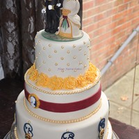 My Very First Wedding Cake This was my very first wedding cake which was safely delivered this morning. 12" red velvet 9" vanilla and 6" chocolate. The...