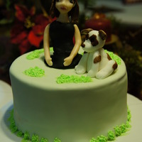 Figurine Made From Modelling Chocolate Dog Topper Made From Fondant Thank You For Looking Figurine made from modelling chocolate, dog topper made from fondant. Thank you for looking