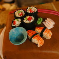 Sushi Cake All made with Fondant