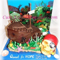 Sunken Pirate Ship Cake