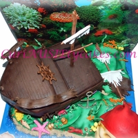 Sunken Pirate Ship Cake