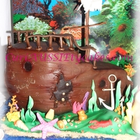 Sunken Pirate Ship Cake