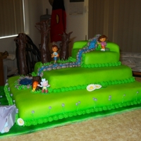 Dora Cake 2nd cake I designed and made!