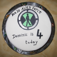 Ben 10 Vanilla sponge with buttercream/jam filling