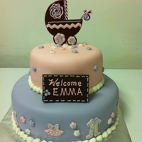 Baby Buggy With Clothes Baby shower cake. I used a Cricut to cut out the clothes.