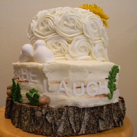 Coral Raffia Wedding Cake Coral Raffia Wedding Cake