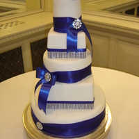 Brooch And Ribbon 5 tiers, Rich Fruit, chocolate, vanilla and carrot and fruit on top -posted to Cake disasters last night after knocking the top tier on the...