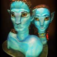Avatar Cake Sculpted 3D AVATAR cake Avatar Jake and Neytiri CAKE!