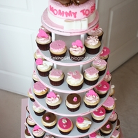 Baby Shower For Girl, Cupcake Tower! I made this for my coworker a month ago, baby girl shower.