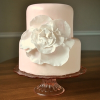 Pale Pink Flower Cake perfect for a bridal shower